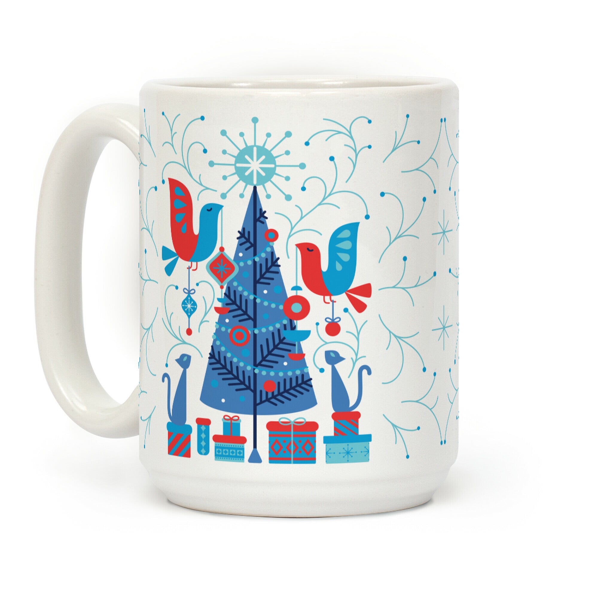 Vintage Christmas Tree Decorating Coffee Mug